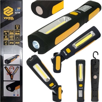 LAMPA WARSZTATOWA LATARKA LED 300LM AKU 2000 mAh