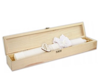 ЭКО СВЕЧА НА/КРЕЩЕНИЕ, ДЕРЕВЯННАЯ КОРОБКА, ЭКО ГРАВИРОВКА