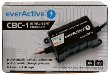 EVERACTIVE CBC-1 6В/12В - автоматическое зарядное устройство 1А