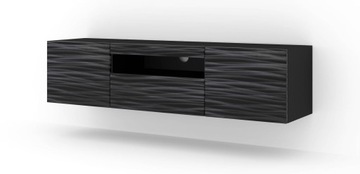 Szafka RTV AURA 150 wisząca stojąca SAHARA czarny