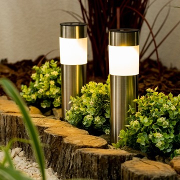 СОЛНЕЧНАЯ СВЕТОДИОДНАЯ САДОВАЯ ЛАМПА, СТОЛБ, ВЕРТИК, С ЗЕМНЫМ ПРИВОДОМ