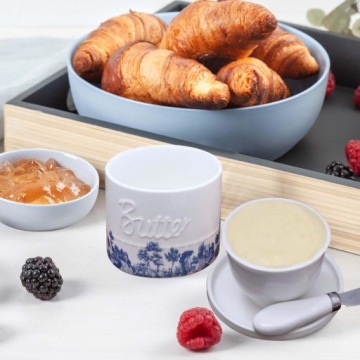 Контейнеры керамического масла с линией воды для смазки с маслом и крышкой