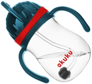 AKUKU INNOWACYJNY KUBEK BIDON Z OBCIĄŻONĄ SŁOMKĄ