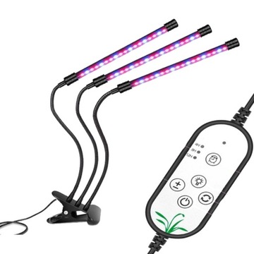 LAMPA GROW LIGHT 3w1 LED DO WZROSTU UPRAWY ROŚLIN