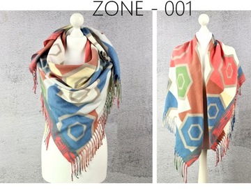 Стильная шаль с кисточками - весна в разных исполнениях