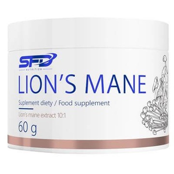 SFD LION'S MANE 60G UKŁAD NERWOWY PAMIĘĆ KONCENTRACJA SOPLÓWKA JEŻOWATA