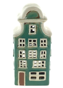 DOMEK CERAMICZNY LAMPION ŚWIECZNIK CERAMIKA SZKLIWIONA