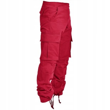 Męskie Luźne JOGGERY Spodnie Cargo Streetwear Y2k