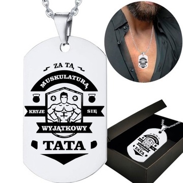 Personalizowany Nieśmiertelnik dla Wyjątkowego Taty Wzory