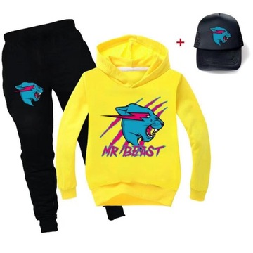Mr Beast Lightning Cat Zestaw bluz dziecięcy 3 szt