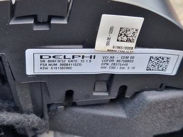 PEUGEOT 208 I 2008 VOLANT KŮŽE MULTIFUNKČNÍ 98084115ZD 12-2019