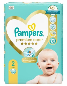PAMPERS Premium Care rozmiar 2 Pieluszki 68szt