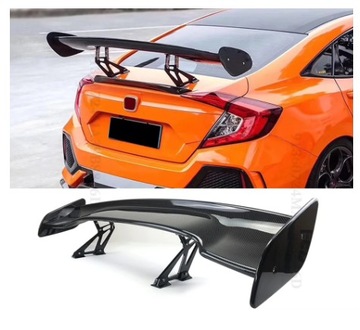 SPOILER TYLNY UNIWERSALNY WZÓR CARBON KARBON CZARNY POŁYSK 145cm