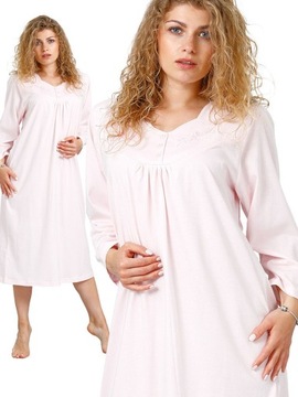 Bawełniana koszula nocna M-Max ZYTA różowa XL