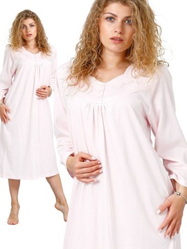 Klasyczna koszula nocna M-Max ZYTA różowa 4XL