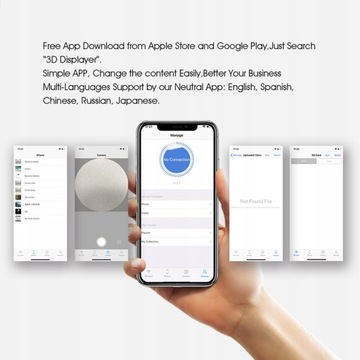 Мультимедийная рекламная светодиодная 3D голограмма 50см