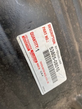 PODBĚH PODBĚHU PRAVÉ TOYOTA SIENNA SIENA LE 2011-