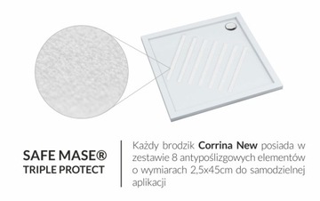 душевой поддон 75 x 90 x 4,5 CORRINA