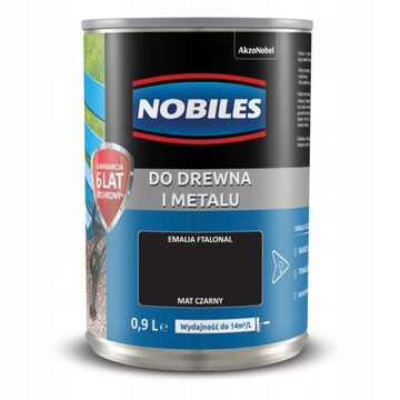 FARBA DREWNO METAL NOBILES CZARNY 0,9L
