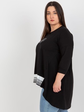 TUNIKA asymetryczna damska PLUS SIZE z napisami