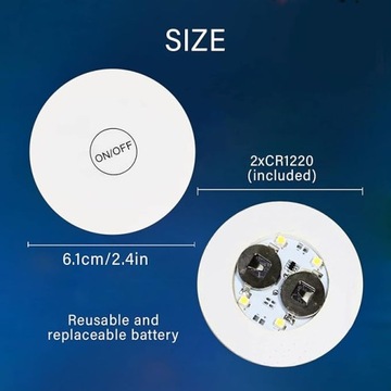 *НОВИНКА* | Подставка светодиодная наклейка для бутылки, стакана, кружки, набор 10 шт.