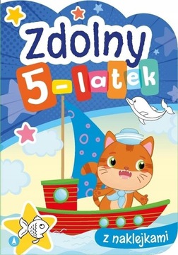 Zdolny 5-latek z naklejkami Ćwiczenia Zagadki 5+