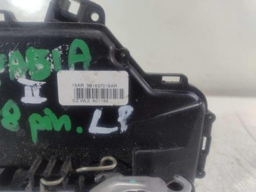 ZÁMEK DVEŘE LEVÝ PŘEDNÍ 8 PIN SKODA FABIA II 3B1837015AR
