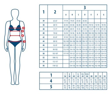 Strój kąpielowy R-7003/2 kostium push-up 40 80B