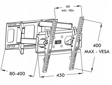 Uchwyt na telewizor ART AR-51