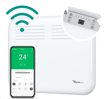 ELEKTRYCZNY GRZEJNIK KONWEKTOROWY SIMPLA 10+ TERMOSTAT WiFi 1000W