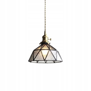 Mosiężna szklana lampa szklana ganek licznik barow