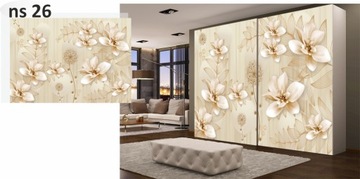 Дверная наклейка гардеробной мебель шпон до размера