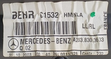 DESKA ROZDĚLOVAČE KONZOLA MERCEDES W203 EVROPA