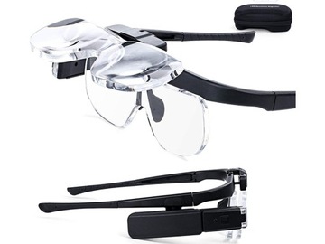 ЛУПА ПОДСВЕТКА СМЕННЫЕ СВЕТОДИОДНЫЕ ЛИНЗЫ ЛУПА 4,5-кратный КОРПУС