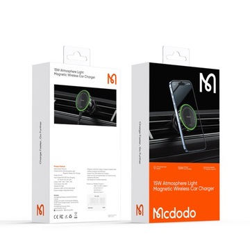 АВТОМОБИЛЬНЫЙ ДЕРЖАТЕЛЬ MCDODO ДЛЯ ТЕЛЕФОНА ИНДУКТИВНОЕ ЗАРЯДНОЕ УСТРОЙСТВО ДЛЯ IPHONE MAGSAFE