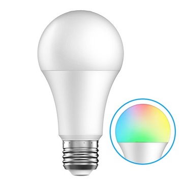 СВЕТОДИОДНАЯ ЛАМПА E27 9ВТ RGB+W TUYA SMART НА ПОЛЬСКОМ WIFI WIFI