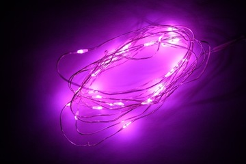 Декоративные светильники на проводе 30 LED 3м РОЗОВЫЙ НА АККУМУЛЯТОРЕ