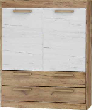 meble EMAX 26 regał N2D2S craft złoty /craft biały