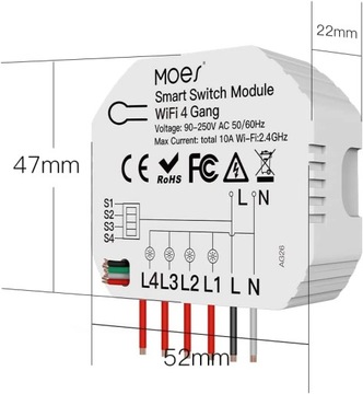 Inteligentny Moduł Przełącznik Światła MOES