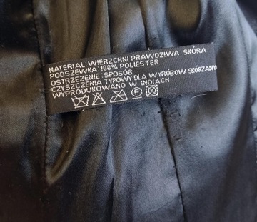 Authentic Clothing Company kurtka skórzana czarna r. 44