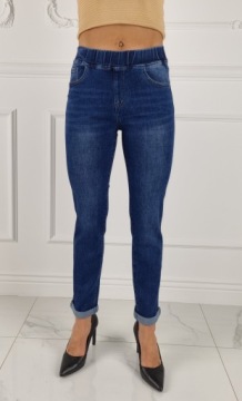 Удобные женские джинсовые брюки из эластичного материала Plus Size Blue