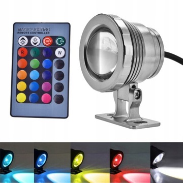 Hla-REFLEKTOR LAMPA PODWODNA RGB LED BASEN 12V 5W