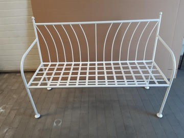 Sofa OGRODOWA PROSTA BIAŁA 140 X 45 X 102