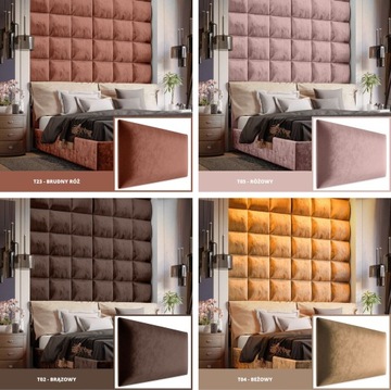 МЯГКИЕ СТЕНОВЫЕ ПАНЕЛИ, 3D ИЗГОЛОВЬЕ, 40x40