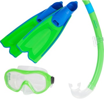 ZESTAW DO NURKOWANIA MASKA FAJKA OKULARY DLA DZIECI DO SNORKELINGU r.M