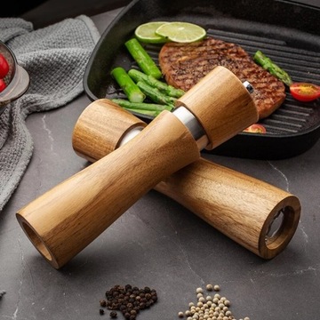 НАБОР ИЗ 2 МЕЛЬНИЦ ДЛЯ СОЛЬ, ПЕРЦА, СПЕЦИЙ, ДЕРЕВА