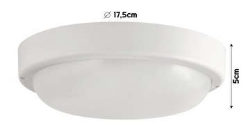 Светодиодный потолочный светильник для подвала гаража LED Round 15W 6000K IP54 Белый