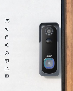 DZWONEK BEZPRZEWODOWY KAMERA WIDEO DOMOFON 3MP 1296P DWUKIERUNKOWA ROZMOWA