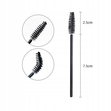 50 x Szczoteczka do rzęs i brwi spiralka klasyczna