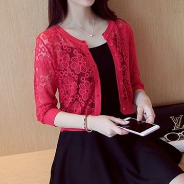 Embroidery Mesh Crochet Lace Embellished Cape Thre